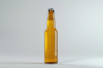 Fototapeta premium A bottle of beer on a table, suitable for restaurant or bar promotions