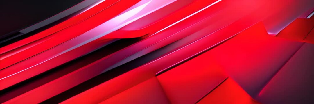 red and white abstract geometric background moving parts