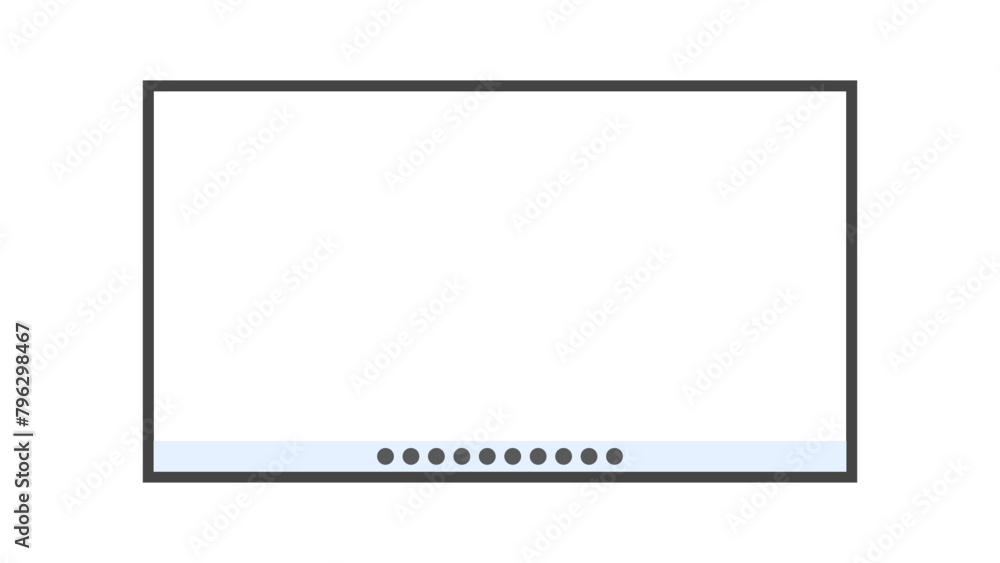 Poster blank screen computer monitor. vector