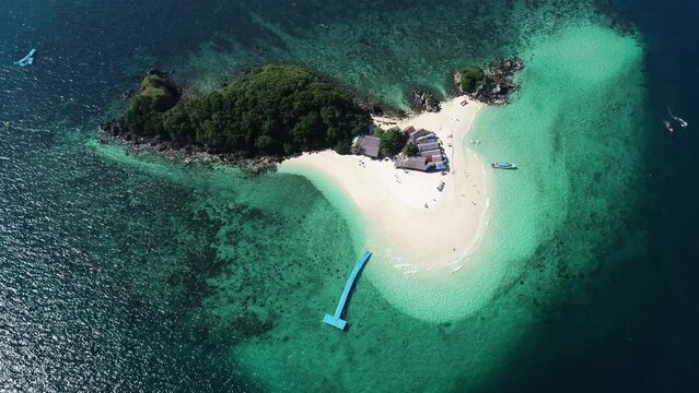 Aerial view of Khai nok or Khai nai island, Phuket