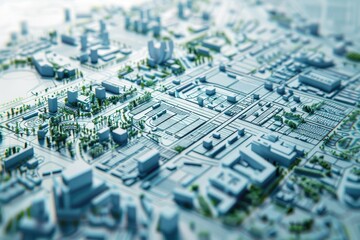 Fototapeta premium Urban landscape with a focus on buildings, ideal for city themes