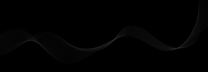 Abstract vector background with black wavy lines. EPS10
