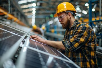 eco-friendly modern factory where sustainability meets industrial efficiency,