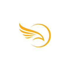 eagle head logo icon design illustration. Hawk emblem design. falcon silhouette logo symbol