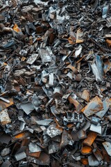 A pile of broken electronics sitting on top of a pile of rubble. Suitable for technology and environmental concepts