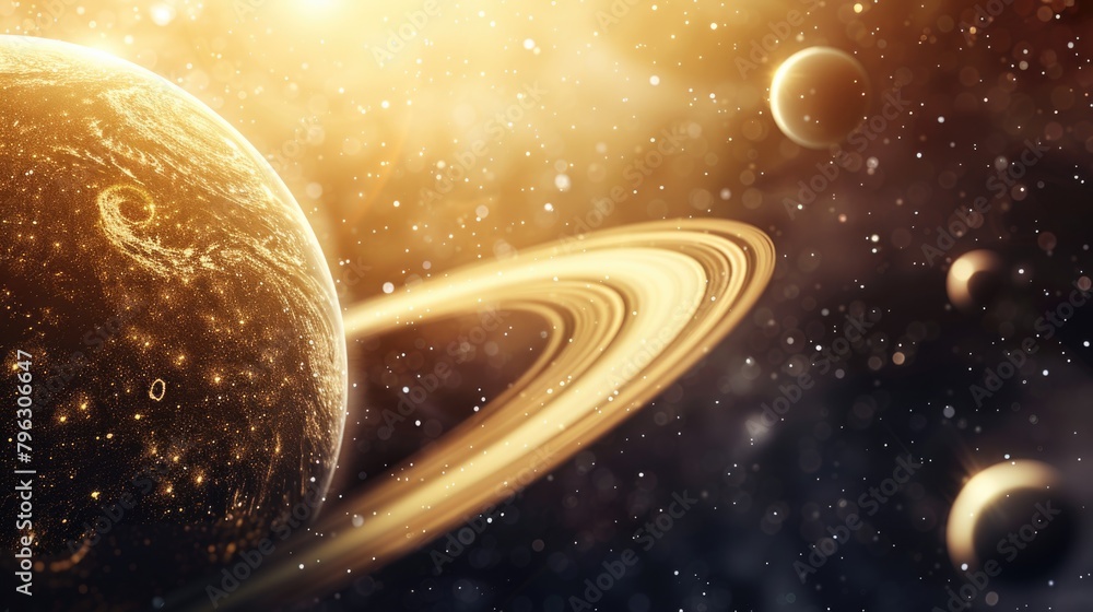Poster A stunning image of planets in space. Perfect for science and astronomy concepts