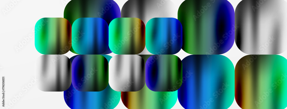 Poster an artistic closeup image featuring a row of colorful circles on a white background. the vibrant hue
