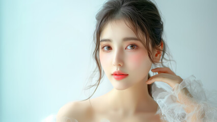 かわいい美人 日本人 女性モデル ポートレート	
