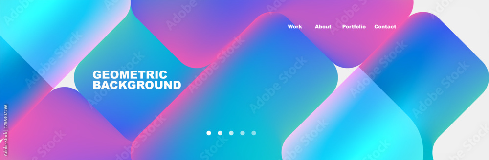 Poster it is a geometric background with a gradient of blue and purple . high quality