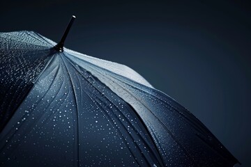 Umbrella on Dark Background. Sleek and Modern Design Premium Rain Gear.