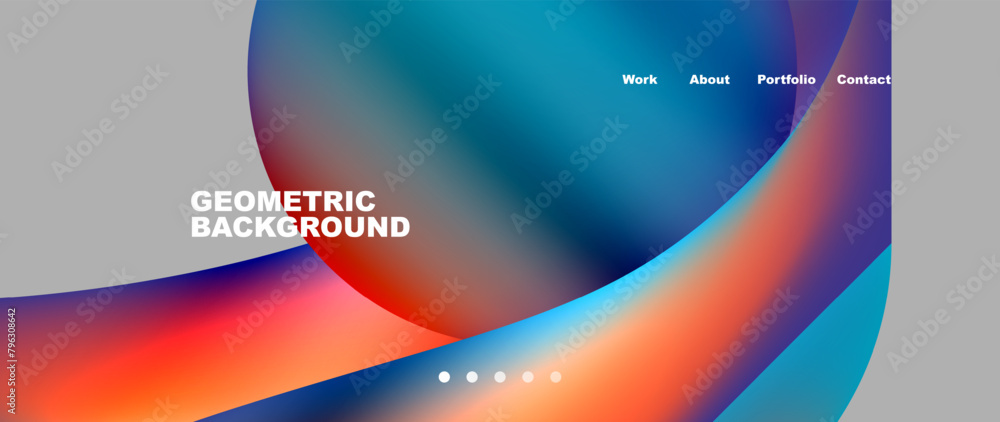 Poster colorfulness explodes in a vibrant geometric background with an electric blue circle at the center. 