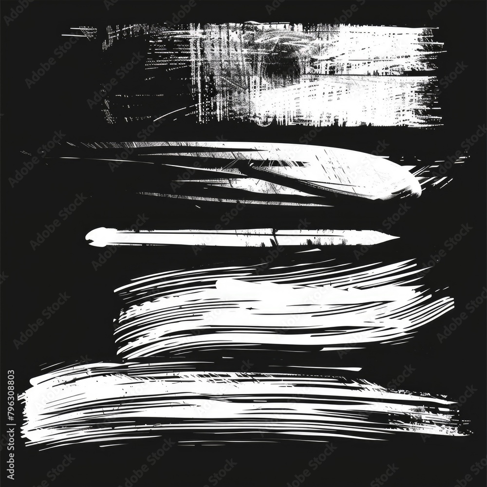 Poster abstract black and white brush strokes. suitable for artistic projects