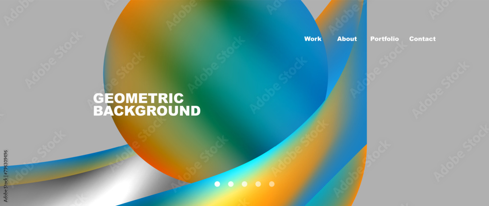 Poster a product showcasing an electric blue geometric background with a captivating circle in the center. 