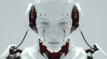 Close-up image of an android - obrazy, fototapety, plakaty