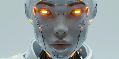Close-up image of an android