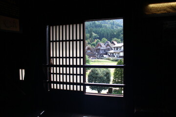 Japanese traditional wood house in village 