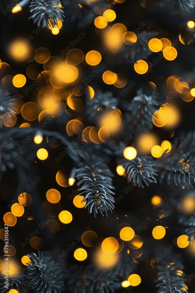 Poster abstract yellow light bokeh background with blurred defocused effect for graphic design projects