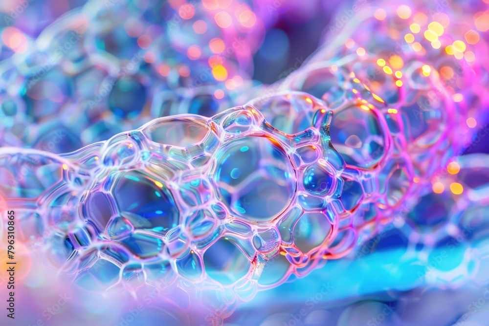 Poster detailed view of bubbles, suitable for various projects.
