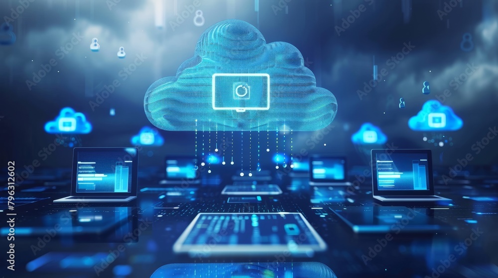 Poster cloud computing: an illustration of a cloud-based application