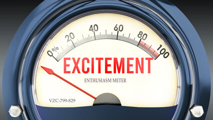 Excitement and Enthusiasm Meter that hits less than zero, showing an extremely low level of excitement, none of it, insufficient. Minimum value, below the norm. Lack of excitement. ,3d illustration