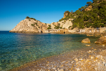 Es Portitxol cove, Sant Joan de Labritja, Ibiza, Balearic Islands, Spain