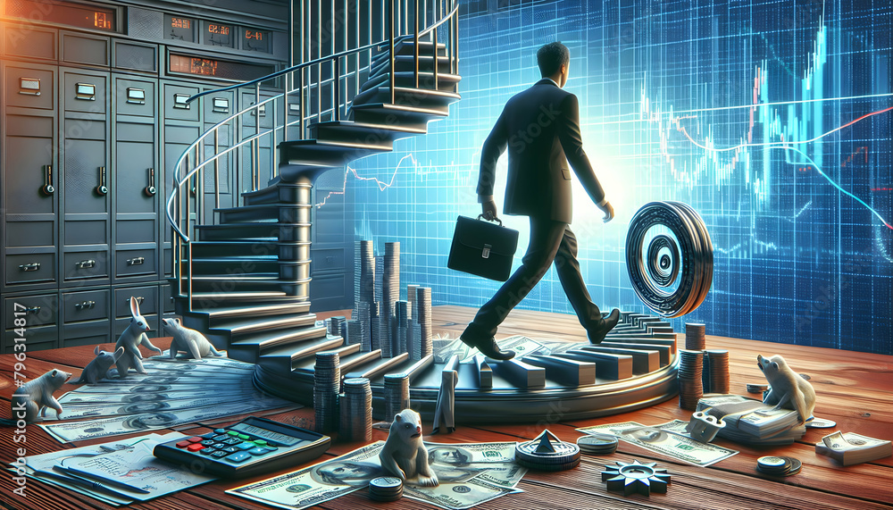 Poster speculative spiral: navigating the dangers of trading and implementing a strategic approach in finan