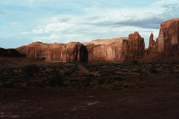 Morning light in the Monument Valley, Utah