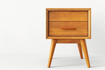 Retro Bedside table Isolated on white