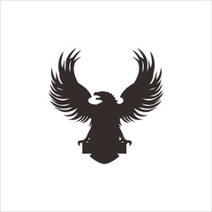 Black eagle silhouette vector can be used as graphic design,