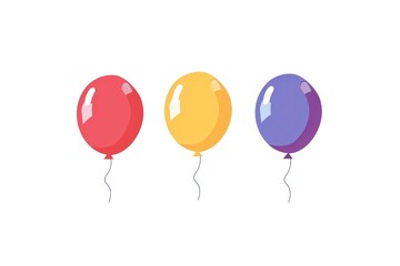 Colorful balloons floating in the sky, suitable for celebrations