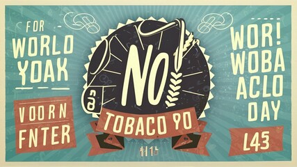 Poster or banner for world no tobacco day