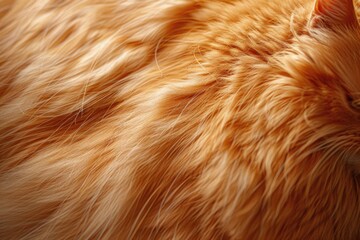 Close up of a sleeping orange cat, suitable for pet lovers