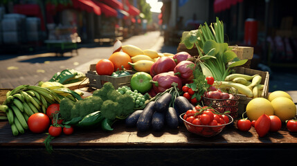vegetables street market