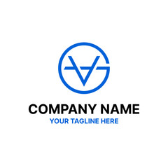 V G Letter Monogram Initial Logo Vector Abstract Illustration Icon Design Template Element 