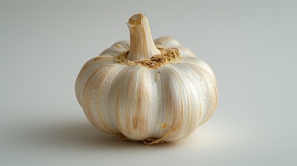 garlic and onion on white