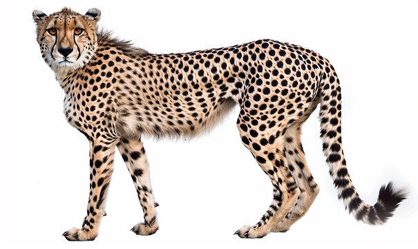 Isolated Cheeta on a white background 