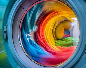A washing machine in action