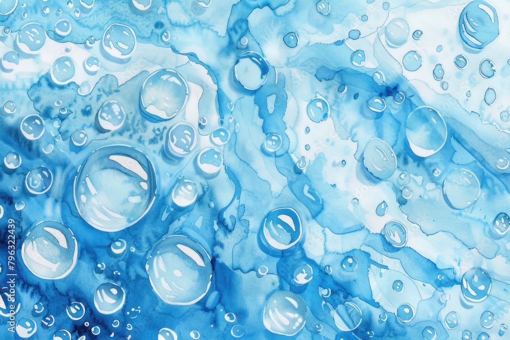 Poster close up of water droplets on a surface, suitable for various design projects