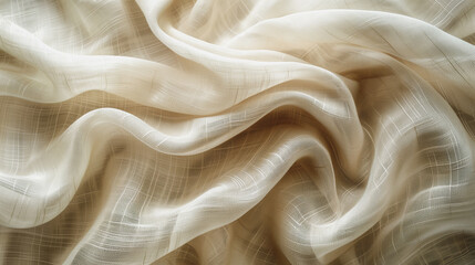 close up of fabric, soft beige linen texture