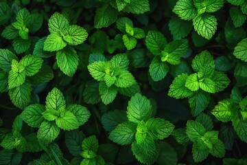 Detailed shot of a cluster of green leaves, ideal for nature concepts - Powered by Adobe