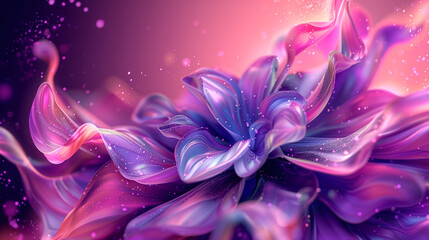 abstract purple background with flowers