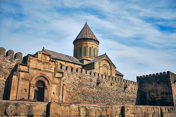 The Svetitskhoveli Cathedral, principal Georgian Orthodox church and one of the the most venerated...