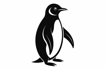 penguin-black-silhouette-on-white-background.