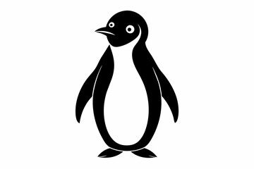 penguin-black-silhouette-on-white-background.