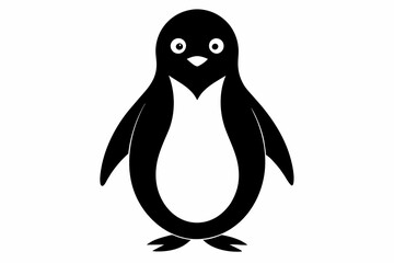 penguin-black-silhouette-on-white-background.