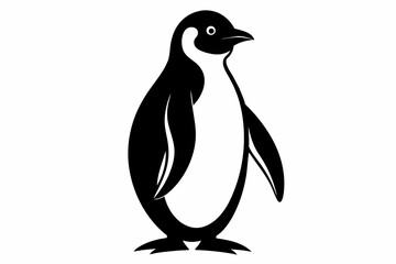penguin-black-silhouette-on-white-background.