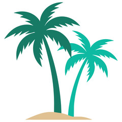 Obraz premium Tropical Palms Tree - Vibrant Nature Icon