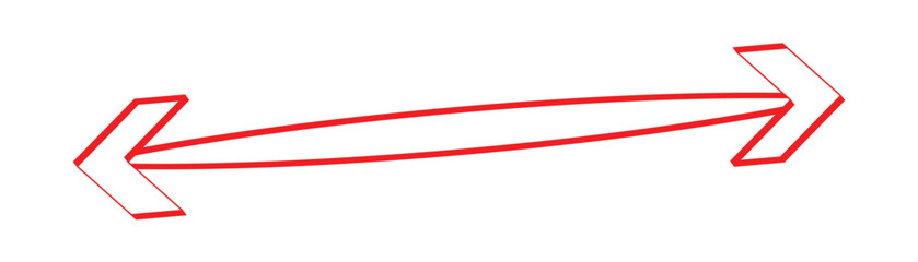 Red arrow icon on white background. flat style. Arrow icon for your web site design, logo, app, UI. arrow indicated the direction symbol. curved arrow sign. Long arrow. EPS 10.