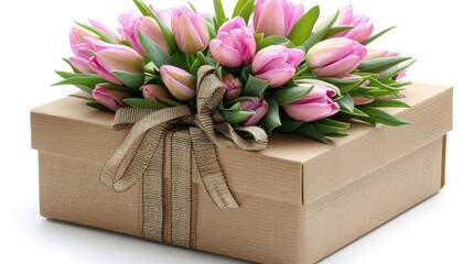 gift box with flowers
