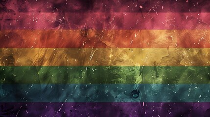 Hand painted watercolor pride day flag, Abstract painting background. Watercolor rainbow. Hand drawn, paper texture. Ai generated 